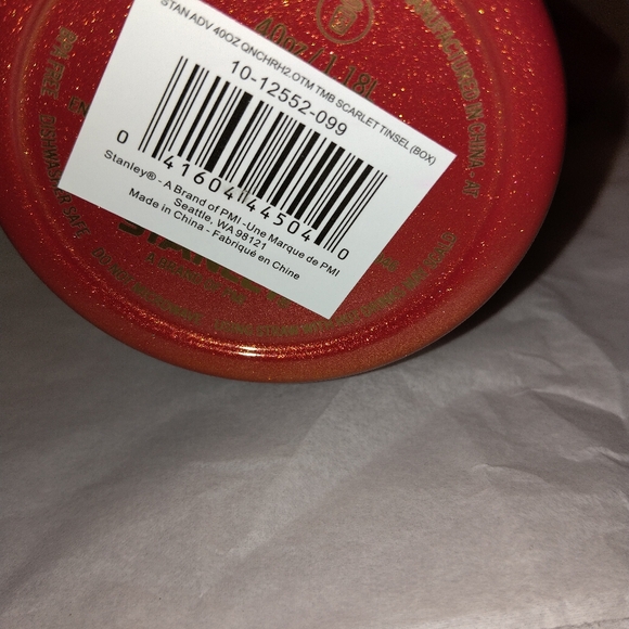 Stanley The Flowstate H2.0 Tumbler 40 oz. SCARLET TINSEL NEW - Picture 3 of 3